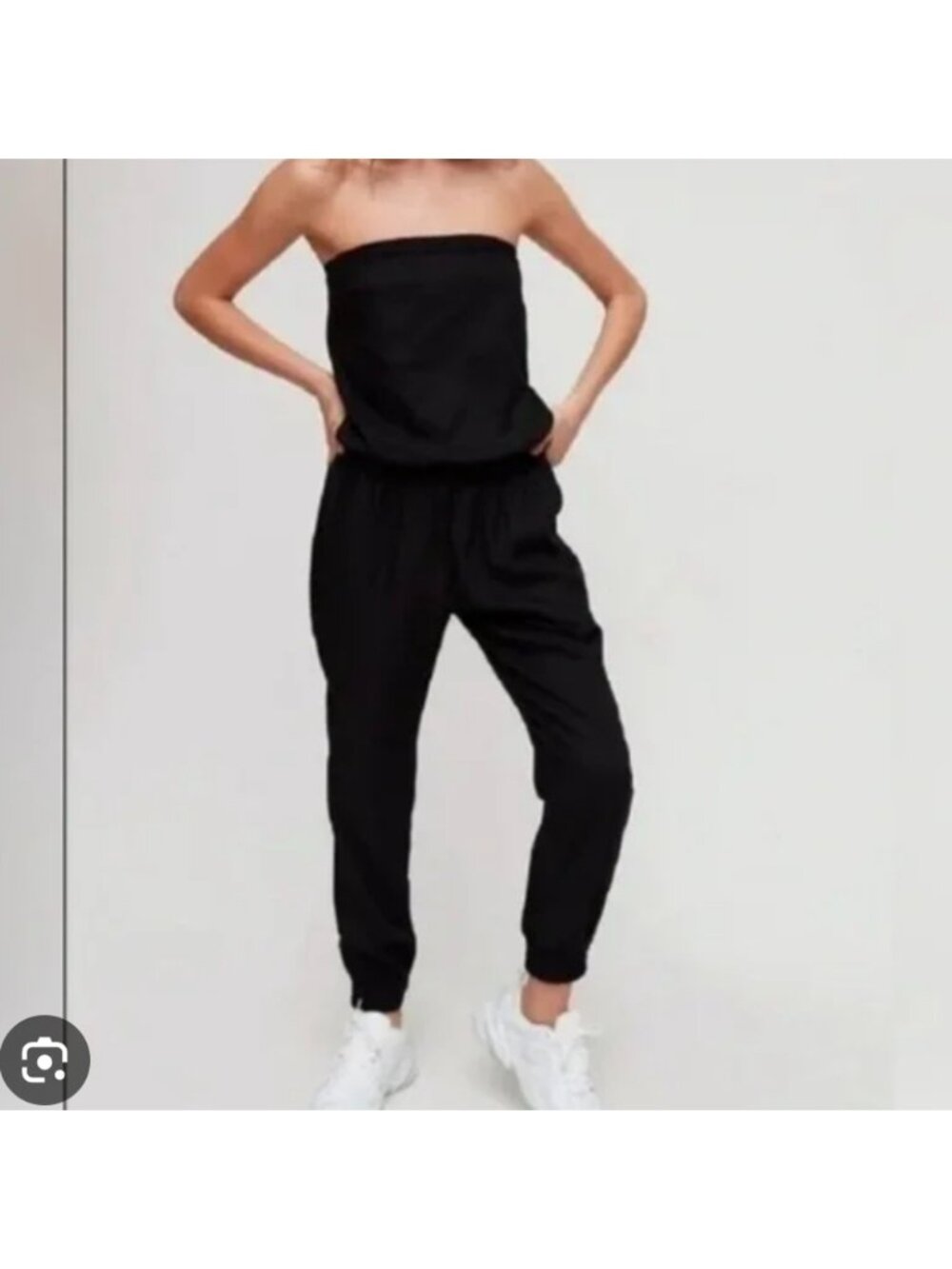 Aritzia Talula "Tabita" Black Strapless Jumpsuit